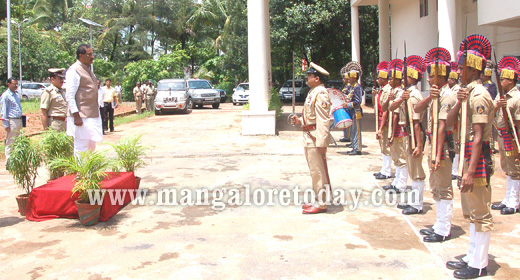 K J George in Mangalore Commissioner office